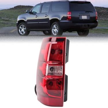 Imagem de JSKAPA Conjunto de luz traseira do lado do motorista compatível com Chevy Suburban Tahoe 2007-2014 com lâmpada e chicote de luz traseira esquerda