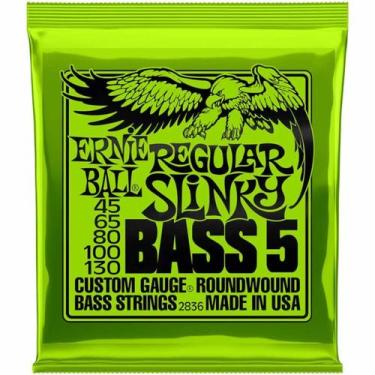 Imagem de Encordoamento Ernie Ball Regular Slinky P02836 para Baixo 5 Cordas