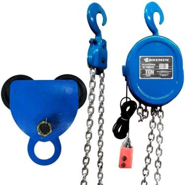 Imagem de Carro Trole Manual 3 TON com Talha Elétrica 3 TON Elevação 3 Metros 220V BREMEN