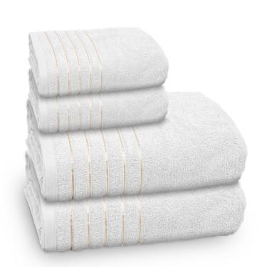 Imagem de Jogo De Toalha Banhão Golden 4 Peças Gramatura 500 Branca