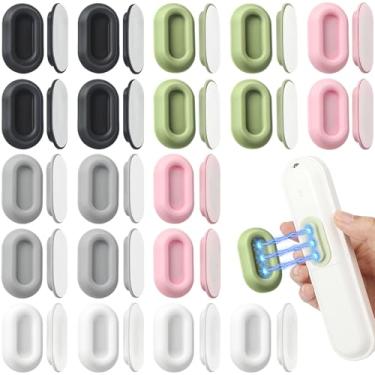 Imagem de VZZNN Pacote com 20 suportes magnéticos para controle remoto de parede (5 cores), suporte autoadesivo para controle remoto para TV, ventilador e ar condicionado