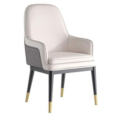 Imagem de Cadeira de jantar, cozinha, sala de jantar, móveis, cadeiras modernas, cadeiras de jantar, poltrona, sala de estar, poltrona, couro à prova d'água, cadeira de cozinha com pernas de metal, encosto alto