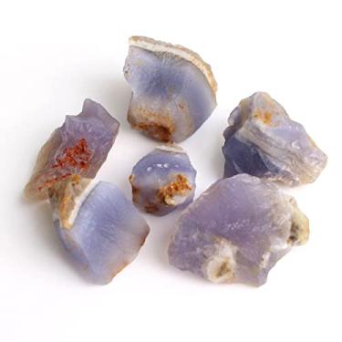 Imagem de URMIBDAI Cheio de textura natural mini colorido/azul/roxo fluorita quartzo cristal áspero pedra minerais pedras preciosas amostra decoração de jardim doméstico (cor: fluorita azul, tamanho: 1 - 2 cm