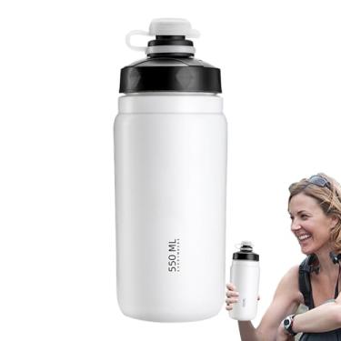 Imagem de Garrafa de água para bicicleta | Garrafa de aperto com tampa de liberação rápida, com tampa, jarro de 550 ml, leve, academia, viagem, ciclismo, esportes, atividades ao ar livre, interior, corrida