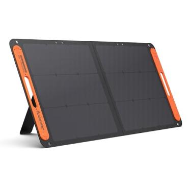 Imagem de Jackery SolarSaga Painel solar portátil bifacial de 100 W para estações de energia Explorer 240/300/500/1000/1500, carregador solar dobrável com saídas USB para telefones, telhados, acampamento ao ar