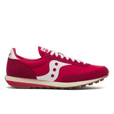 Imagem de Saucony Tênis feminino Trainer 80, Vermelho/branco., 6 Women/4.5 Men