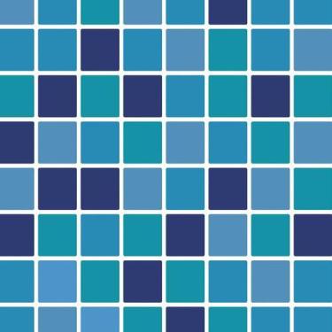 Imagem de Papel Parede Pastilha Azul E Preto Adesivo Banheiro Cozinha - LRP