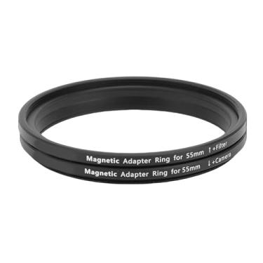 Imagem de KUIDAMOS Adaptador de Filtro de Lente Magnética de 55mm, Liberação Rápida e Leve para Entusiastas da Fotografia, Construção Em Liga de Alumínio para Câmeras