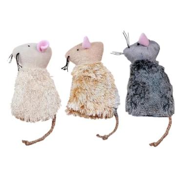 Imagem de Ciieeo 3 peças de brinquedo de pelúcia para gatos interativos para gatos internos em cores sortidas