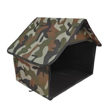 Imagem de Fenteer Casa para gatos para filhotes ao ar livre, tenda, cama para animais de estimação, à prova d'água, quente, gato vadio, cachorro, cama de inverno