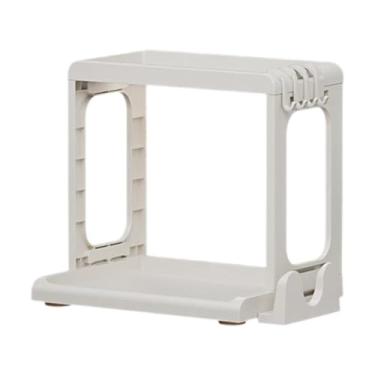 Imagem de Fenteer Organizador de condimentos de cozinha Armário dobrável com ganchos Gabinete multicamadas Prateleira de especiarias para despensa Desktop Dormitório, 2 Camadas