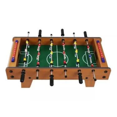 Imagem de Jogo Mesa Pebolim Infantil Futebol De Mesa Totó Portátil - Foosball