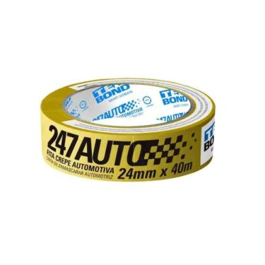 Imagem de Fita Crepe 24 MM x 40 Metros Automotiva Amarela TEKBOND