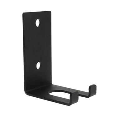 Imagem de Fenteer Suporte de parede para barra de musculação em metal, à ferrugem, robusto e minimalista, na cor preta. Organizador vertical para barras de, Barra única