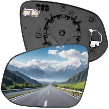 Imagem de LOIYLLEN Substituição do espelho lateral do motorista para Toyota Highlander 2020 2021 2022 2023 2024 2025 - Vidro do espelho do lado esquerdo, vidro dos espelhos retrovisores com aquecimento elétrico