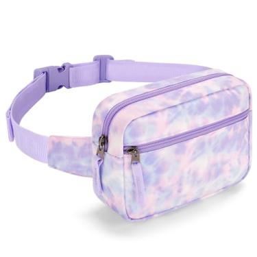 Imagem de Choco Mocha Pochete infantil para meninas - de 6 a 12 anos - bolsa de cinto, TieDye Roxo 2, Large, Normal
