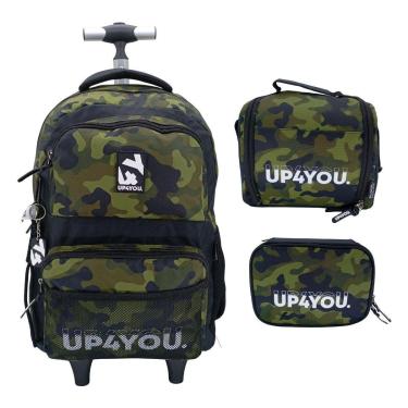 Imagem de Kit Mochila De Rodinha UP4YOU + Lancheira + Estojo Box 49562-Masculino