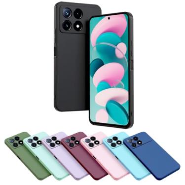 Imagem de Capa de Proteção em Silicone Compatível ¨Xiaomi POCO X6 PRO Interior Aveludado Com Proteção de Câmera (AZUL BEBE)