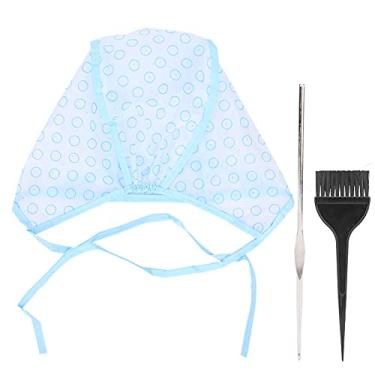 Imagem de LiebeWH Kit de Touca para Destaque de Cabelo Com Agulha de Gancho e Escova de Tintura Plástico ABS Profissional para Coloração de Cabelo Em Casa Com Proteção do Couro Cabeludo e Design de Precisão
