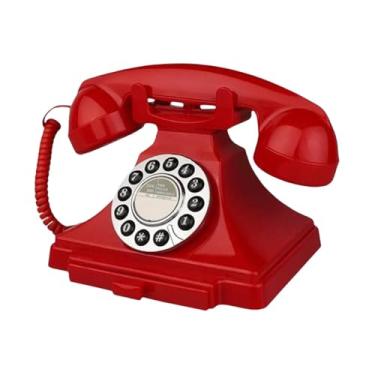 Imagem de IEUDNS Livro de Convidados em Áudio para Casamento, Telefone de Mesa Clássico, Gravador para Reuniões em Casa, Festas de Noivado E Presentes, Vermelho