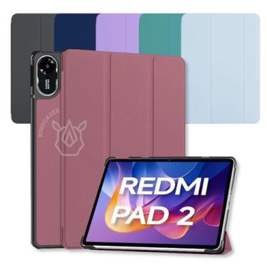Imagem de Capa para Xiaomi Redmi Pad 2 – Kit Opcional com Película e Caneta - Case Rígida Magnética, Função Sleep/Wake e Suporte Integrado (Marrom, Redmi Pad 2 (Apenas Capa))