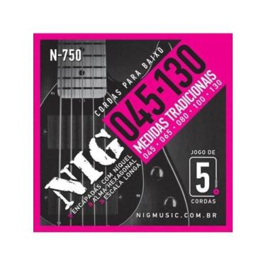 Imagem de Encordoamento Baixo 5 Cordas .045 N750 - NIG