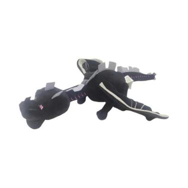 Imagem de Brinquedo De Pelúcia Dragão Ender Preto, Boneco Macio Para Crianças, P