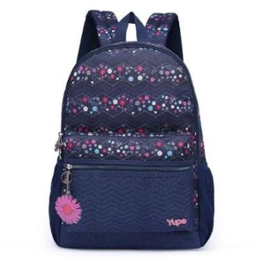Imagem de Mochila Escolar Feminina Espaçosa Estampada Juvenil 18 Litros-Unissex