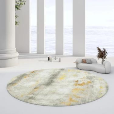 Imagem de Tapetes redondos de pelúcia estilo para decoração de quarto, tapetes para sala de estar, tapete macio para casa, carpete grosso e fofo (200x200 cm/10)