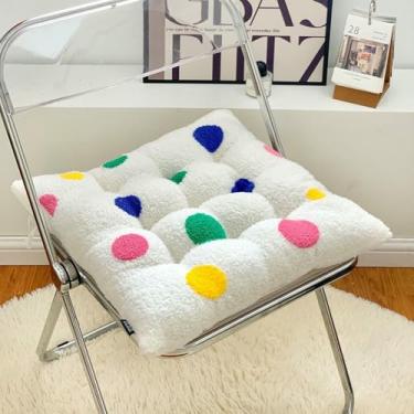 Imagem de Almofadas de pelúcia macias para cadeiras, almofada quadrada para assento de cadeira de chão, almofada antiderrapante para cadeiras de sala de jantar e cozinha internas.