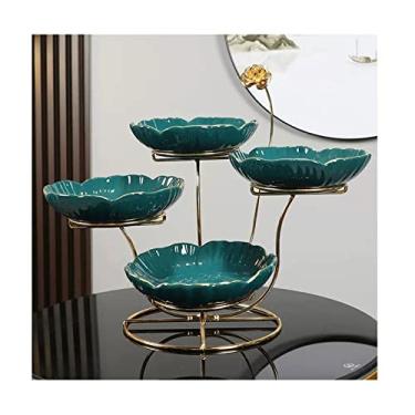 Imagem de Tigelas de frutas, fruteira, multicamadas, cerâmica, fruteira, casa, sala de estar, restaurante, secretária, decoração, tigela de doces, moldura de metal, prato de frutas, decorativo, fruteira (D) (D)