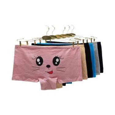 Imagem de Shorts Boxer De Algodão Com Estampa Para Mulheres, Pacote Com 3 Peças,
