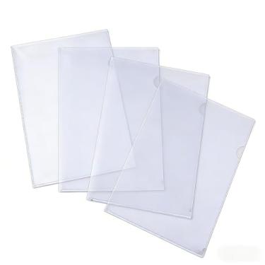 Imagem de Kit Pasta em L Grande A4 - Organizador de Documentos Transparente, Pasta de Arquivos Resistente para Escritório e Casa, Armazenamento Claro e Prático (TRANSPARENTE)