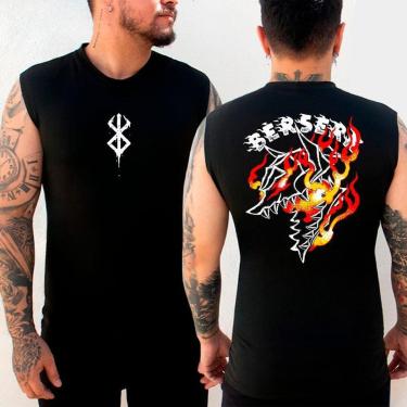 Imagem de Camiseta Regata Abstract Compressão Bersek Anime Manga Mascara Do Cavaleiro Dark-Unissex