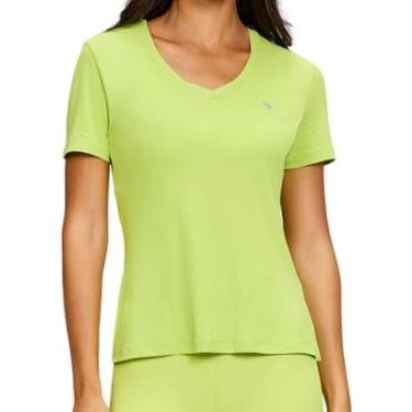 Imagem de Camiseta Feminina Alto Giro Gola V Eterna Verde - 25317-Feminino