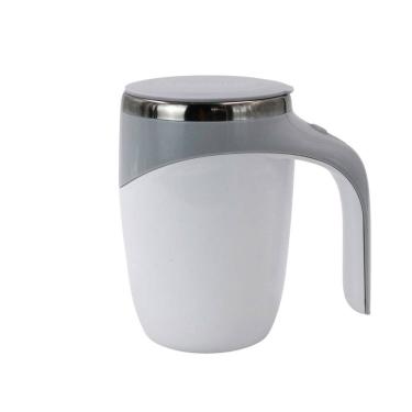 Imagem de Copo Caneca Mixer Misturadora Magnetica Copo Termico 380 ml Com Tampa A Pilha Branco