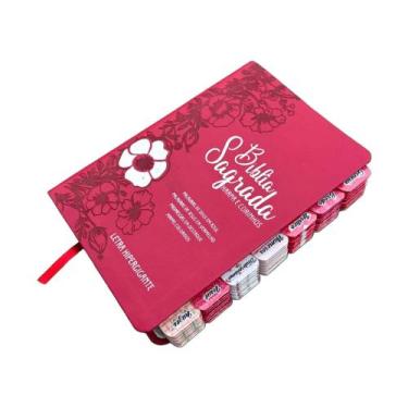 Imagem de Bíblia Sagrada Feminina Vermelha Letra Hiper Gigante Full Color Capa L