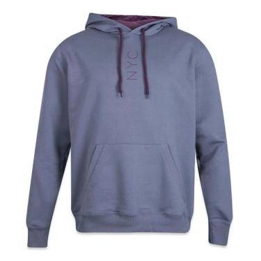 Imagem de Moletom Caguru New Era NYC Simple Sign Cinza Escuro-Masculino