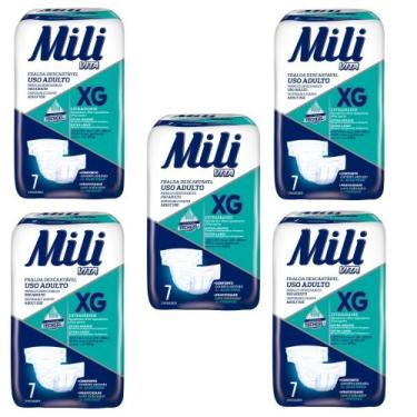 Imagem de Fralda Geriátrica  Mili Vita  Tamanho XG 5 Pacotes com 7   Total 35 fr