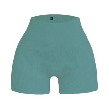 Imagem de Shorts De Yoga Femininos De Cintura Alta Sem Costura, Ajuste Slim, Elá