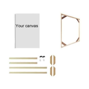 Imagem de Grande Moldura De Lona De Madeira 40x60 50x70 40x50cm Para Pintura a Ó