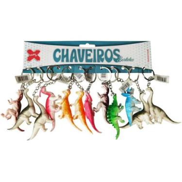Imagem de Chaveiro Dinossauro 8cm 12 unid - Make+