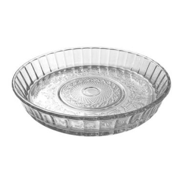Imagem de Centro Mesa Vidro Fruteira Bowl 30cm Transparente Decorativo Daisy Sal