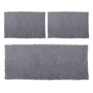 Imagem de Kit 2 Tapetes Bolinha Microfibra 38x58cm + Tapete Passadeira Cozinha 1