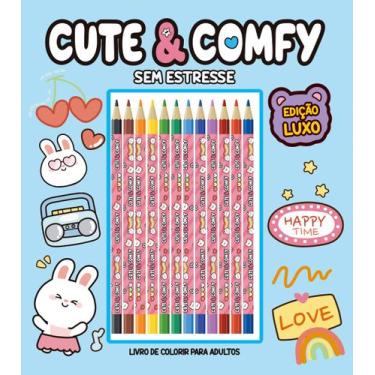 Imagem de Livro - Cute & Comfy Sem Estresse - Edição de Luxo - 12 Lápis de Cor