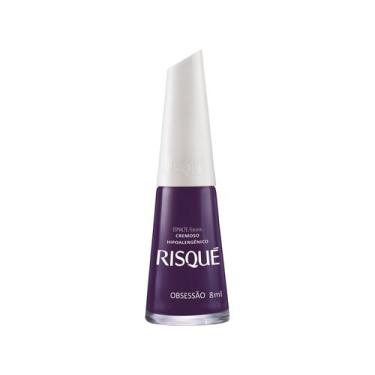 Imagem de Esmalte Risqué Escuros Obsessão Roxo - Cremoso Hipoalergênico 8ml, Rox