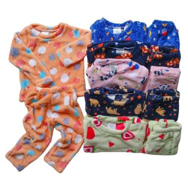 Imagem de Pijama Infantil Inverno em Plush Brilha no Escuro Menino ou Menina Tam