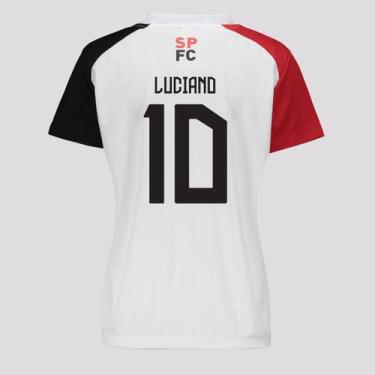 Imagem de Camisa São Paulo Entrelaço 10 Luciano Feminina Branca - Braziline, GG