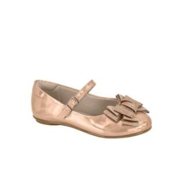 Imagem de Sapatilha Festinha Metal Glamour Com Laço Infantil Molekinha-Feminino