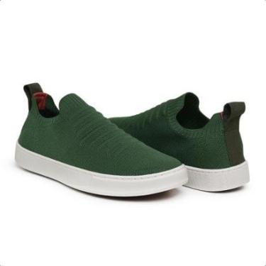 Imagem de Tênis Knit Casual Masculino Slip On Malha Respirável Sem Cadarço Super Leve e Confortável-Masculino